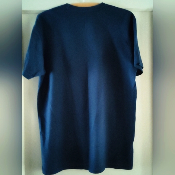 Faith Based Women's Short Sleeve Navy Graphic Tee with Pink Lettering | Large - Picture 2 of 6